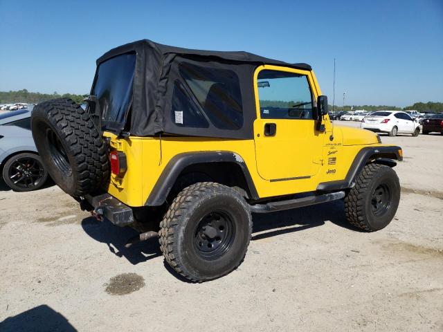 1J4FA49S71P342468 - 2001 JEEP WRANGLER / SPORT YELLOW photo 3