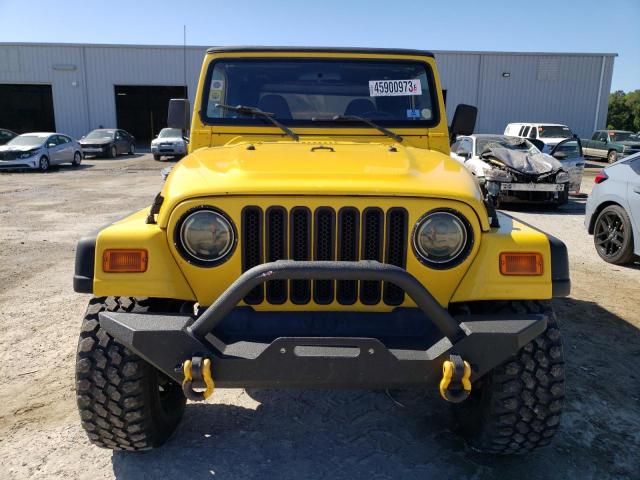 1J4FA49S71P342468 - 2001 JEEP WRANGLER / SPORT YELLOW photo 5