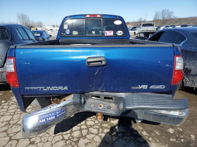 5TBBT44175S461266 - 2005 TOYOTA TUNDRA ACCESS CAB SR5 BLUE photo 6