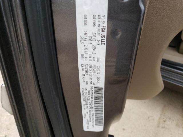 2C4RC1CG7GR304066 - 2016 CHRYSLER TOWN & COU TOURING L GRAY photo 13