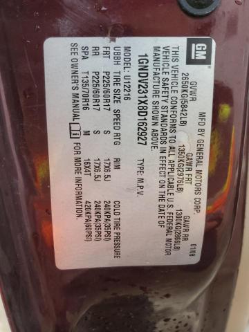 1GNDV231X8D162927 - 2008 CHEVROLET UPLANDER LS BURGUNDY photo 14