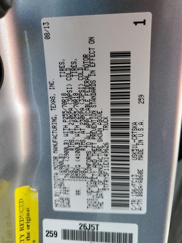 5TFRY5F11EX149626 - 2014 TOYOTA TUNDRA DOUBLE CAB SR/SR5 SILVER photo 12