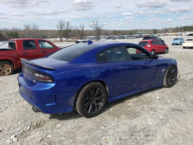 2C3CDXGJ3KH740136 - 2019 DODGE CHARGER SCAT PACK BLUE photo 3