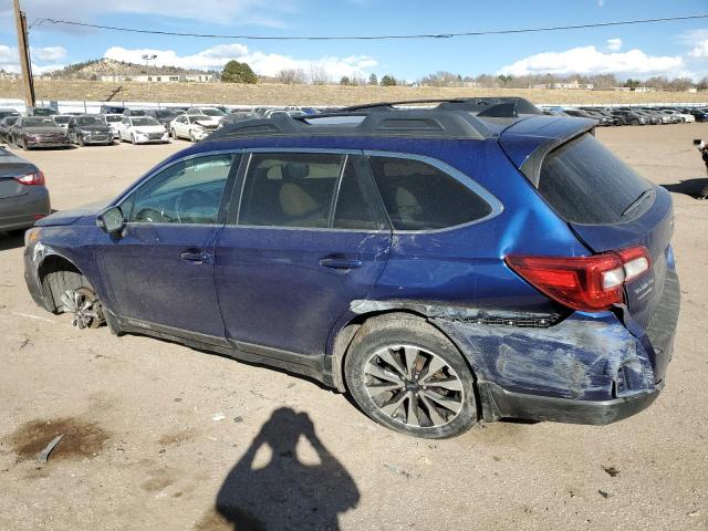 4S4BSBNC2G3227955 - 2016 SUBARU OUTBACK 2.5I LIMITED BLUE photo 2