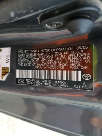 JTKDE167760063708 - 2006 TOYOTA SCION TC გრაფიტი ფოტო 13