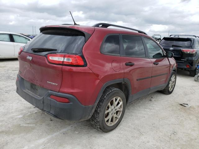 1C4PJLAB4HW661178 - 2017 JEEP CHEROKEE SPORT RED photo 3