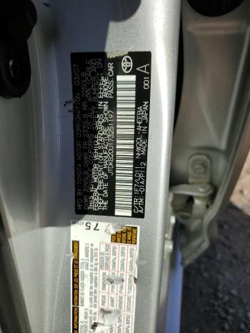 JTDKB20U173251197 - 2007 TOYOTA PRIUS SILVER photo 12