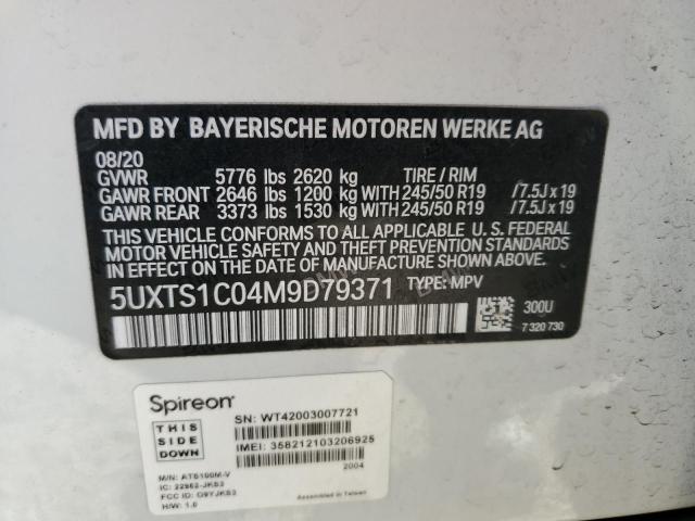 5UXTS1C04M9D79371 - 2021 BMW X3 XDRIVE30E WHITE photo 13