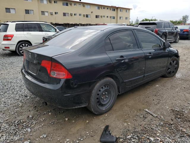 1HGFA16597L091845 - 2007 HONDA CIVIC LX BLACK photo 3