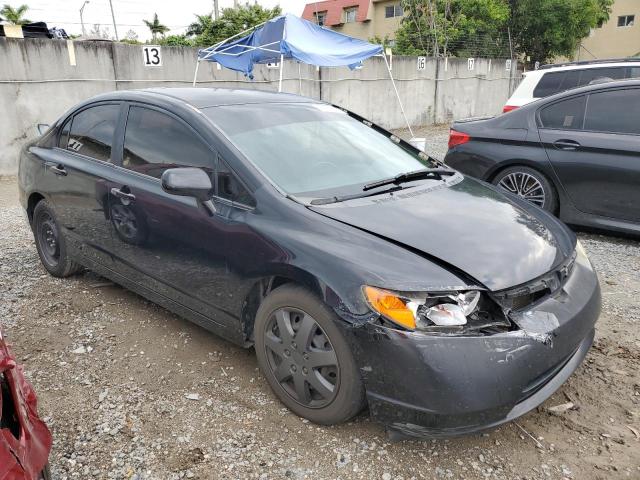 1HGFA16597L091845 - 2007 HONDA CIVIC LX BLACK photo 4