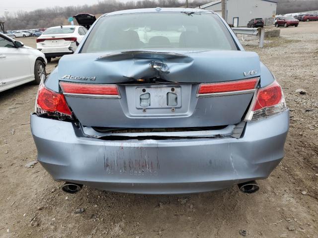 1HGCP3F81BA004984 - 2011 HONDA ACCORD EXL BLUE photo 6