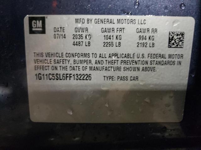 1G11C5SL6FF132226 - 2015 CHEVROLET MALIBU 1LT 蓝色 照片 12