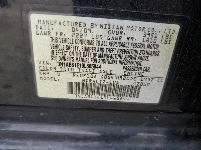 3N1AB61E19L665844 - 2009 NISSAN SENTRA 2.0 BLACK photo 12