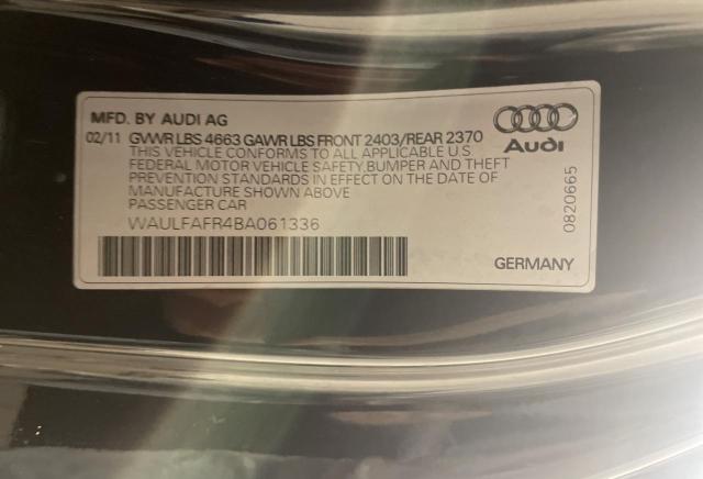 WAULFAFR4BA061336 - 2011 AUDI A5 PREMIUM PLUS BLACK photo 10