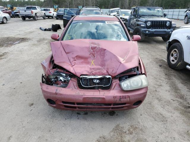 KMHDN45D73U496395 - 2003 HYUNDAI ELANTRA GLS BURGUNDY photo 5