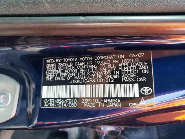 JTKKU10458J001312 - 2008 SCION XD BLUE photo 13