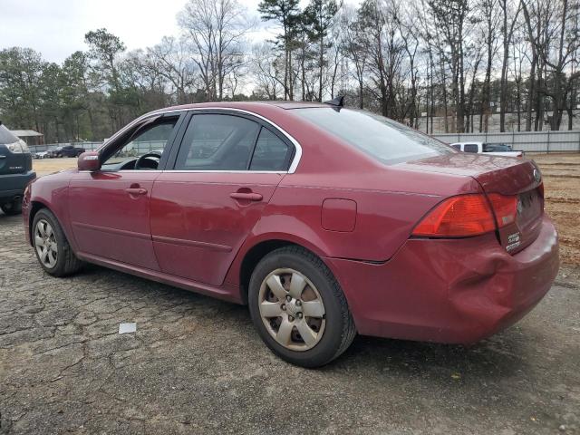 KNAGE228495356737 - 2009 KIA OPTIMA LX RED photo 2