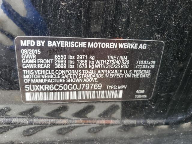 5UXKR6C50G0J79769 - 2016 BMW X5 XDRIVE50I BLACK photo 13