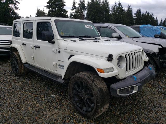 1C4JJXP63NW149219 - 2022 JEEP WRANGLER U SAHARA 4XE WHITE photo 4