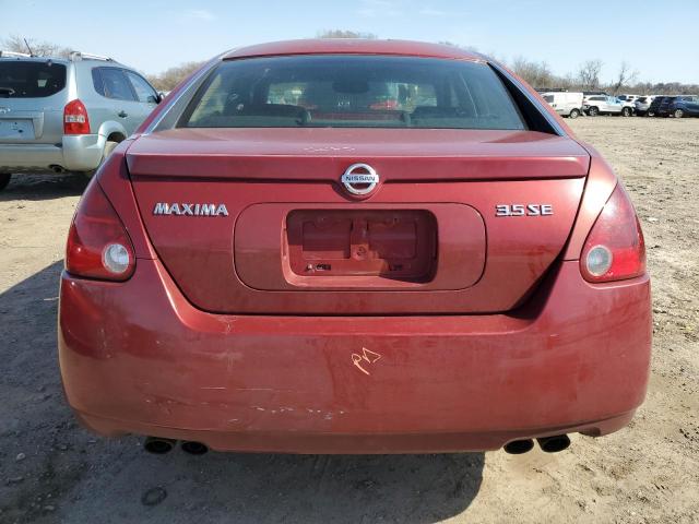 1N4BA41E34C810787 - 2004 NISSAN MAXIMA SE MAROON photo 6