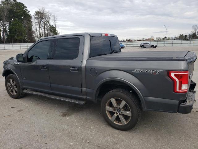 1FTEW1EG2HFA58085 - 2017 FORD F150 SUPERCREW GRAY photo 2