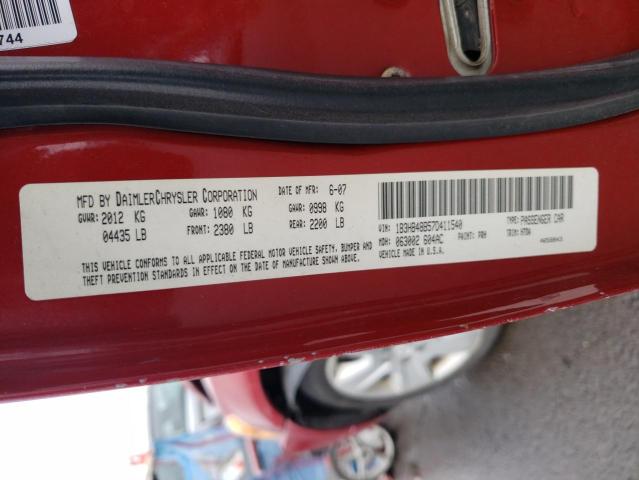 1B3HB48B57D411540 - 2007 DODGE CALIBER SXT RED photo 12