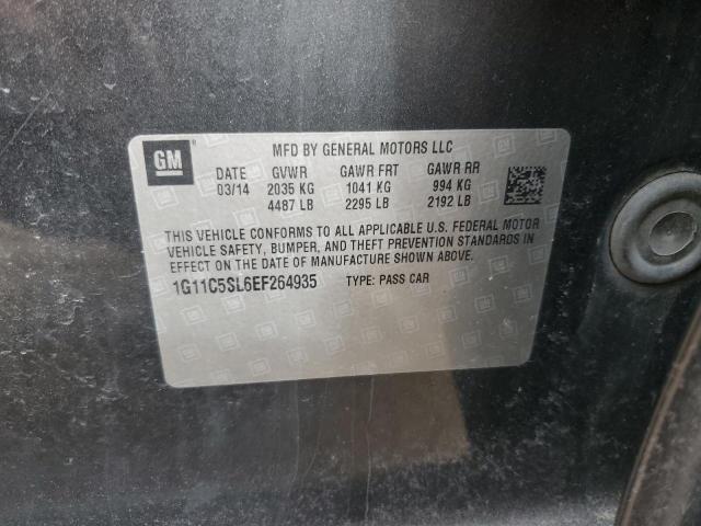 1G11C5SL6EF264935 - 2014 CHEVROLET MALIBU 1LT GRAY photo 12