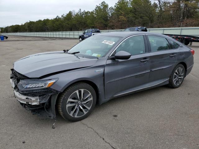 1HGCV3F59KA012097 - 2019 HONDA ACCORD HYBRID EXL GRAY photo 1