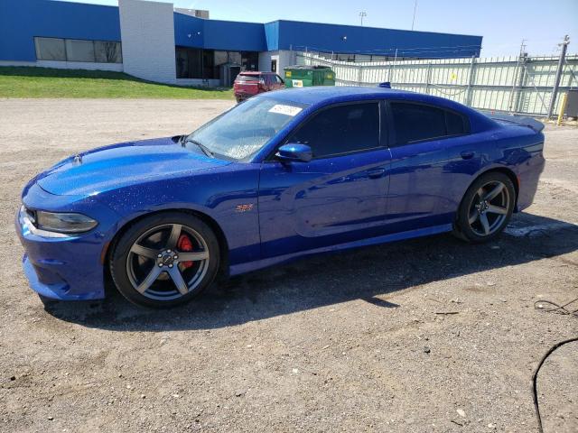 2C3CDXGJ4KH546716 - 2019 DODGE CHARGER SCAT PACK BLUE photo 1