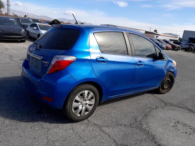 JTDKTUD3XDD561901 - 2013 TOYOTA YARIS BLUE photo 3