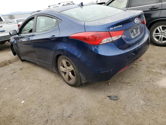 KMHDH4AE2DU728327 - 2013 HYUNDAI ELANTRA GLS BLUE photo 2