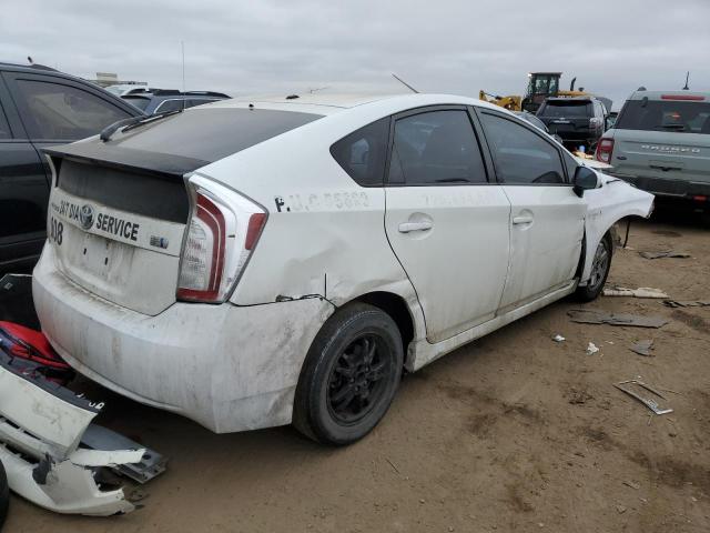 JTDKN3DUXC5374776 - 2012 TOYOTA PRIUS WHITE photo 3