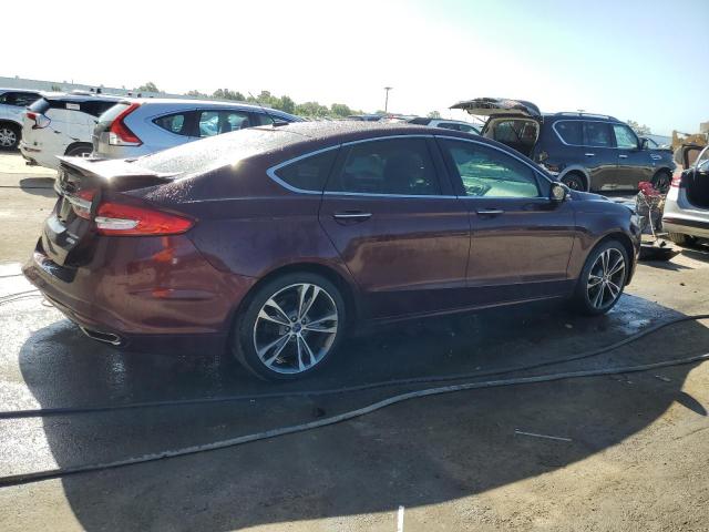 3FA6P0K93HR154799 - 2017 FORD FUSION TITANIUM BURGUNDY photo 3