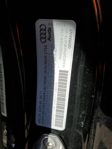 WAUCGAFHXBN019184 - 2011 AUDI S5 PREMIUM PLUS 黑色 照片 13