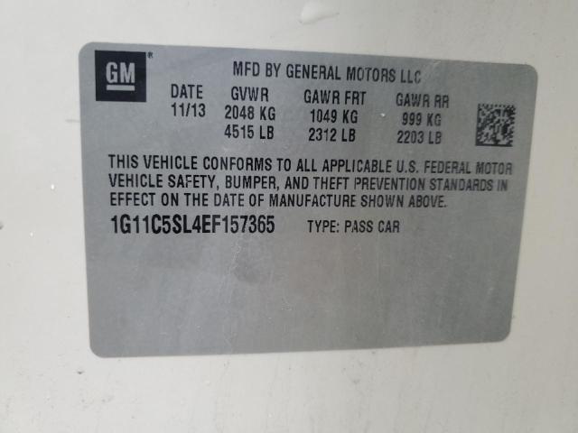 1G11C5SL4EF157365 - 2014 CHEVROLET MALIBU 1LT BEIGE photo 12