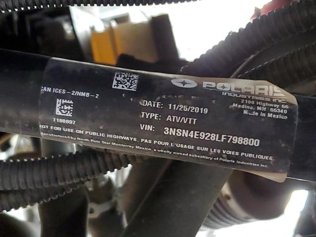 3NSN4E928LF798800 - 2020 POLARIS RZR XP 4 TURBO BLACK photo 10