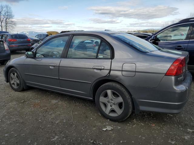 2HGES26794H581193 - 2004 HONDA CIVIC EX GRAY photo 2