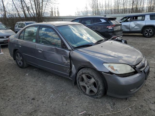 2HGES26794H581193 - 2004 HONDA CIVIC EX GRAY photo 4