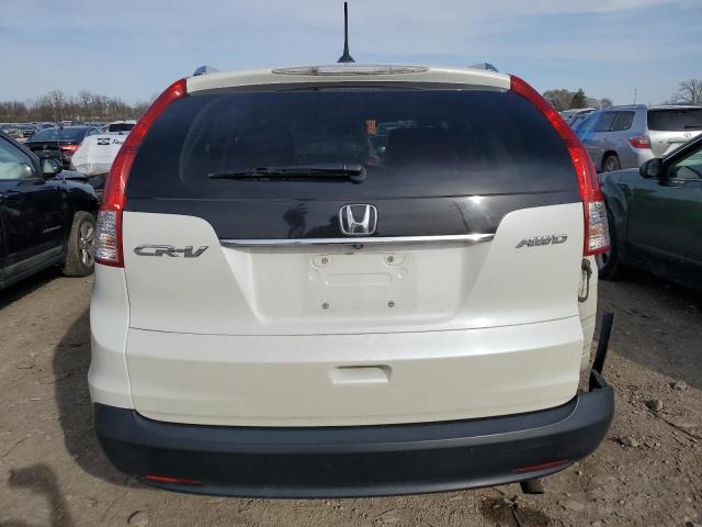 5J6RM4H71DL076457 - 2013 HONDA CR-V EXL WHITE photo 6