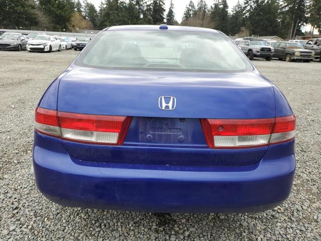 1HGCM568X4A071445 - 2004 HONDA ACCORD EX BLUE photo 6