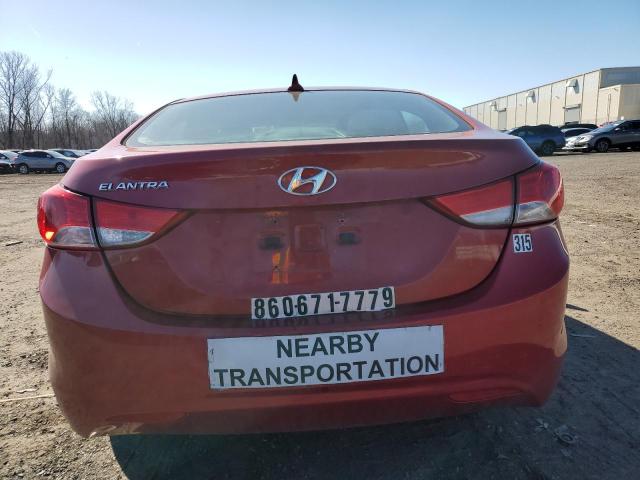 KMHDH4AE9DU859528 - 2013 HYUNDAI ELANTRA GLS RED photo 6