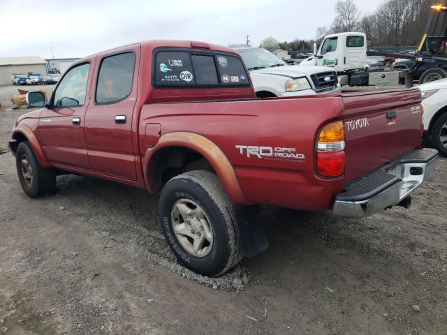 5TEGN92N61Z847278 - 2001 TOYOTA TACOMA DOUBLE CAB PRERUNNER RED photo 2