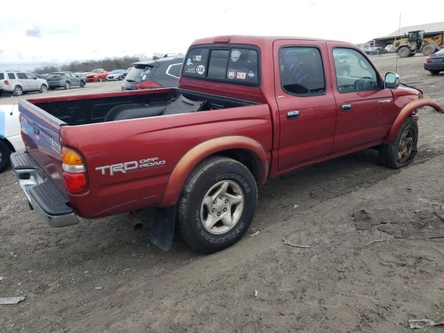 5TEGN92N61Z847278 - 2001 TOYOTA TACOMA DOUBLE CAB PRERUNNER RED photo 3