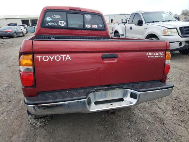 5TEGN92N61Z847278 - 2001 TOYOTA TACOMA DOUBLE CAB PRERUNNER RED photo 6