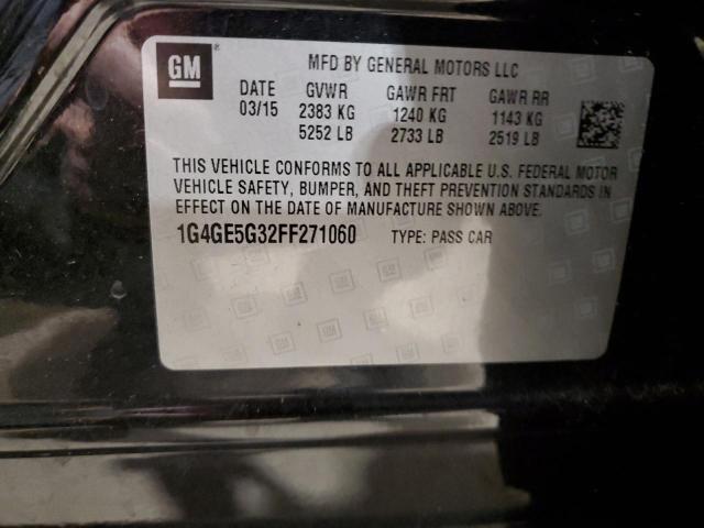 1G4GE5G32FF271060 - 2015 BUICK LACROSSE PREMIUM BLACK photo 12