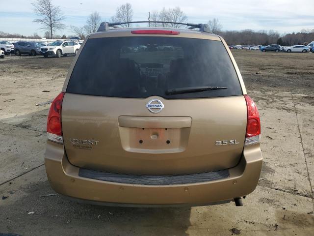 5N1BV28U44N306099 - 2004 NISSAN QUEST S GOLD photo 6