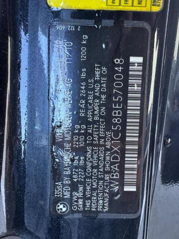 WBADX1C58BE570048 - 2011 BMW 335 IS BLACK photo 10