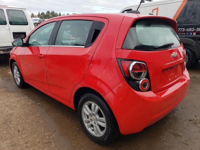 1G1JC6SH3F4122749 - 2015 CHEVROLET SONIC LT RED photo 2