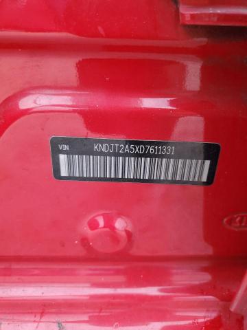 KNDJT2A5XD7611331 - 2013 KIA SOUL RED photo 12