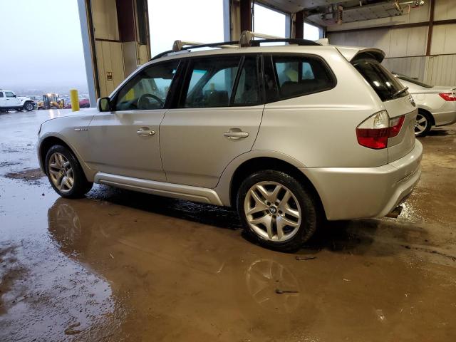 WBXPC93447WF25178 - 2007 BMW X3 3.0SI SILVER photo 2